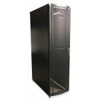 Шкаф телекоммуникационный напольный Siemon V600, IP20, 45U, 2150х600х1000 (ВхШхГ), дверь: перфорация, задняя дверь: двойная распашная, перфорация, разборный, цвет: чёрный, (V61A-2AB111-45)
