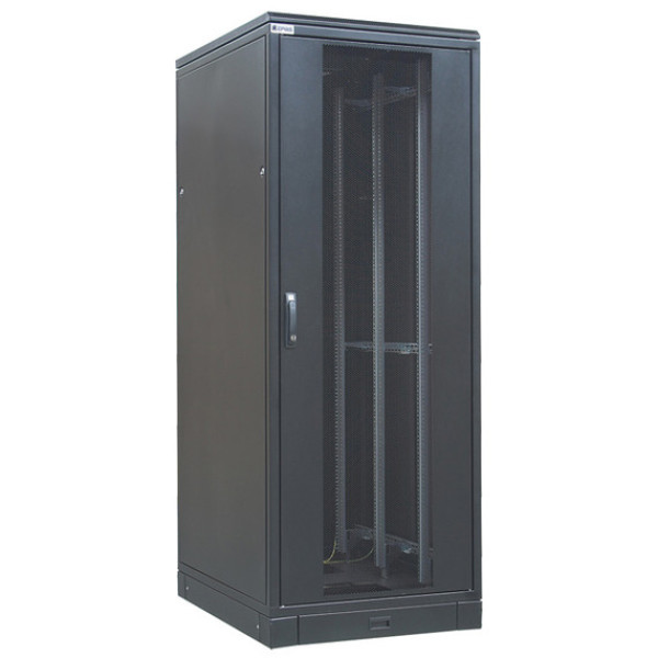 Шкаф серверный напольный Zpas SZB SEI, IP20, 42U, 2103х800х1000 (ВхШхГ), дверь: перфорация, задняя дверь: перфорация, разборный, цвет: чёрный, (WZ-SZBSEI-005-6I11-11-0000-2-161)