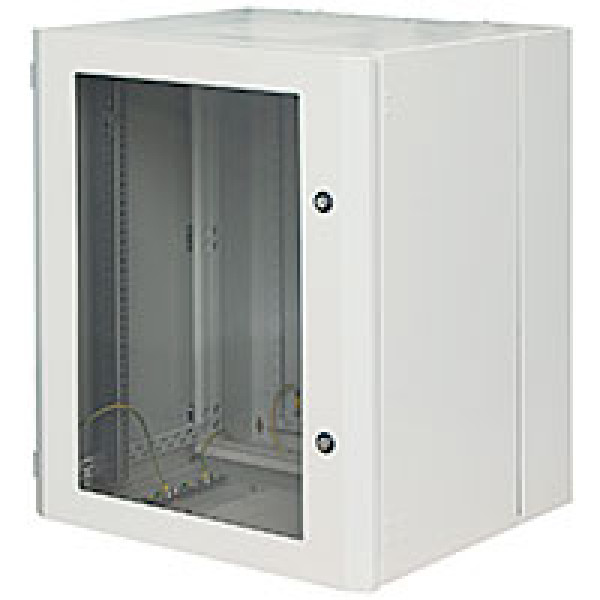 Шкаф телекоммуникационный настенный Zpas SW, 19, 15U, 737х600х540 (ВхШхГ), дверь: стекло, откидной, цвет: серый, ((собранный))