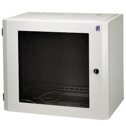 Шкаф телекоммуникационный настенный Zpas SWJ, 19, 18U, 871х600х400 (ВхШхГ), дверь: стекло, сварной, цвет: серый