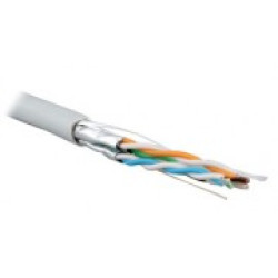 Кабель витая пара Teldor, U/FTP, 4 пар., кат. 6A, 500МГц, D 7,4 мм , AWG23, LSZH-FR, 500м, катушка, цвет: серый