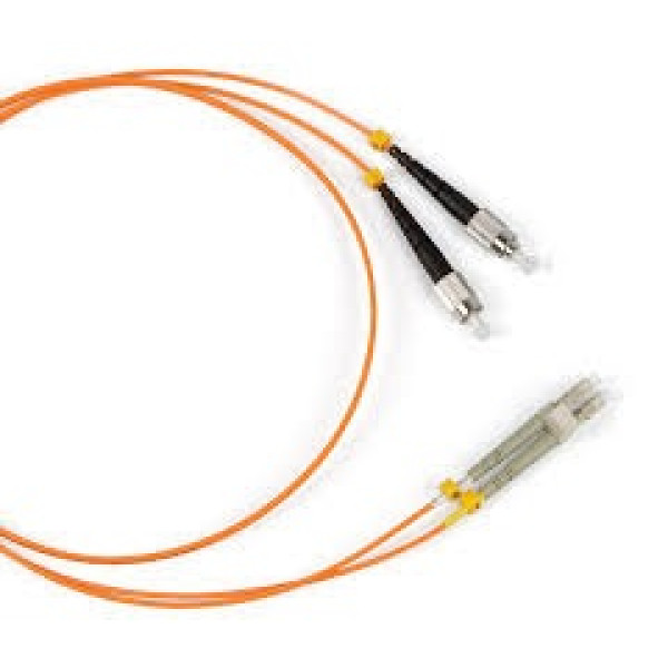 Коммутационный шнур оптический NTSS Tight Buffer, Duplex LC/FC, OM1 62,5/125, PVC, 2м, чёрный хвостовик, цвет: оранжевый