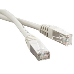 Шнур коммутационный AMP, экранированный, RJ45, кат. 5е, 100 МГц, PVC, 7.5м, белый