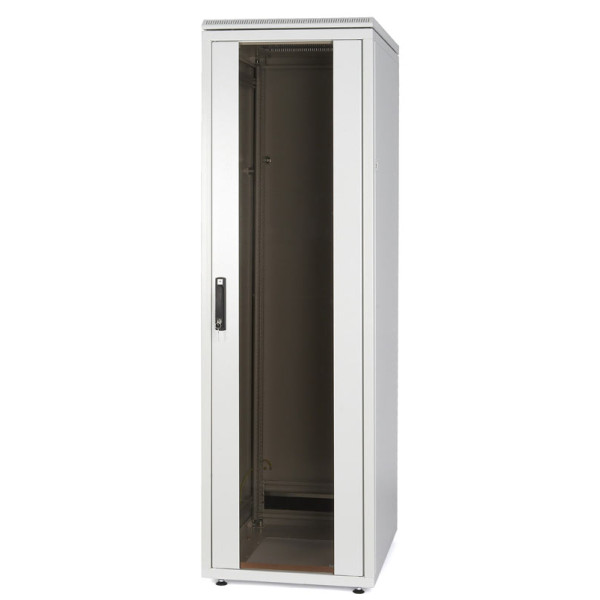 Шкаф телекоммуникационный напольный Zpas SZBD, IP20, 42U, 1963х600х800 (ВхШхГ), дверь: стекло, задняя дверь: металл, разборный, цвет: серый, (WZ-SZBD-021-ZCAA-11-0000-011)