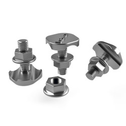 Комплект крепежа Basor, гайка, болт, М6, универсальн., для проволочных лотков, 23х20 (ШхВ), электроцинк