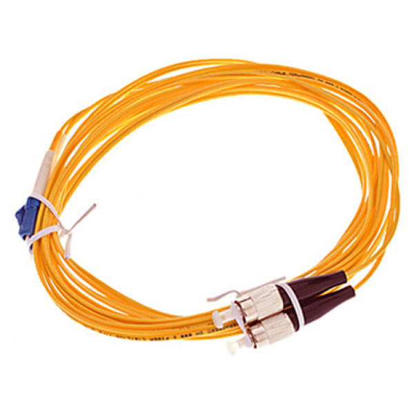 Коммутационный шнур оптический NTSS Tight Buffer, Duplex FC/ST, OM2 50/125, PVC, 1м, чёрный хвостовик, цвет: оранжевый