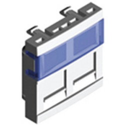 Лицевая панель розеточная Efapel QUADRO 45, 2х RJ45, 45x45, 45x45, плоская, шторки, цвет: белый