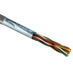 Кабель многопарный Rexant, F/UTP, 10 пар., кат. 5, LSZH, 305м, катушка, внутри зданий, цвет: серый