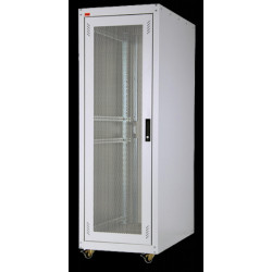 Шкаф телекоммуникационный напольный Estap ECOIine SERVER, IP20, 42U, 2012х600х1000 (ВхШхГ), дверь: перфорация, задняя дверь: перфорация, разборный, цвет: светло-серый, (ECO42U61GF1R1)