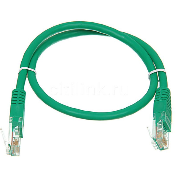 Шнур коммутационный Siemon, экранированный, RJ45/RJ45, кат. 5е, LSZH, 1.5м, зеленый, (MC5S-1.5M-07L)