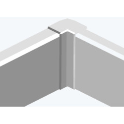 Угол Efapel Серия 10, внутренний для мини-канала, глубина: 7, h=12, цвет: белый