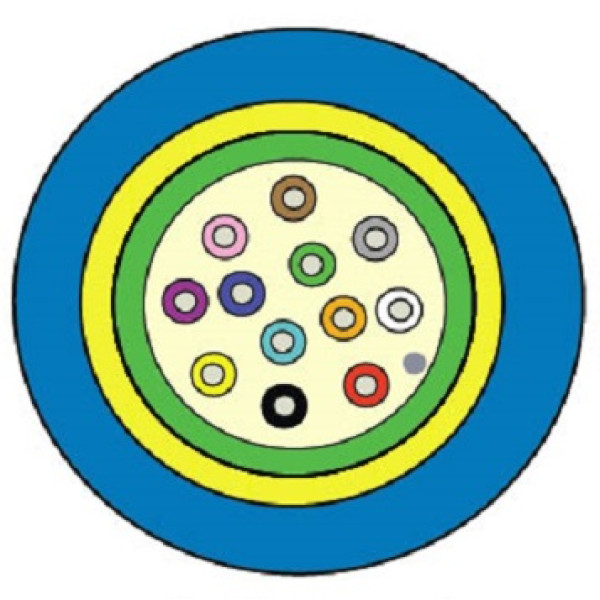 Кабель волоконно-оптический Siemon XGLO, Central Tube, 2хОВ, OM3 50/125мм, LSZH, d 7,5, цвет: синий