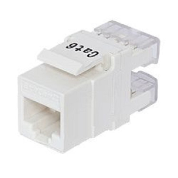 Модуль универсальный AMP, keystone, 1хRJ45, 180°, кат. 6, неэкр., 1 шт, цвет: белый, без пылезащитной крышки