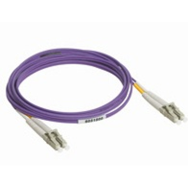 Коммутационный шнур оптический Nexans LANsense, Duplex LC/LC, OM3 50/125, LSZH, 2м, цвет: фиолетовый