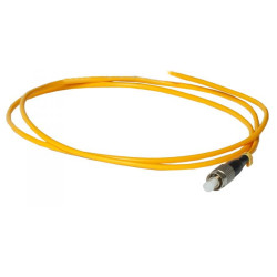 Коммутационный шнур оптический NTSS Tight Buffer, Simplex ST/ST, OS1 9/125, PVC, 5м, чёрный хвостовик, цвет: жёлтый