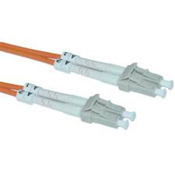 Коммутационный шнур оптический NTSS Tight Buffer, Duplex LC/LC, OM1 62,5/125, PVC, 1м, d мм, белый хвостовик, цвет: оранжевый
