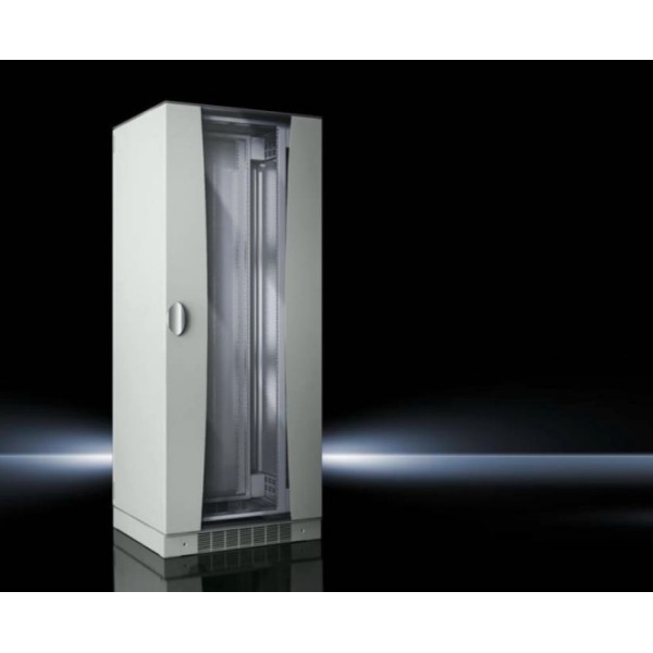 Шкаф телекоммуникационный напольный Rittal TE7000, IP20, 24U, 1200х800х800 (ВхШхГ), дверь: стекло, задняя дверь: металл, цвет: серый, (7000840)