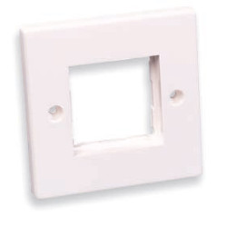 Рамка AMP, 1х универсальный, 50х50, 80x80, плоская, цвет: белый