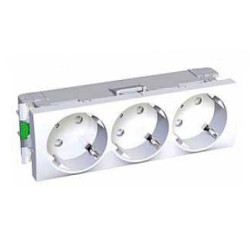 Розетка электрическая Schneider Electric Altira , 3x2к+З, 16А, 135x45, шторки защитные, цвет: белый