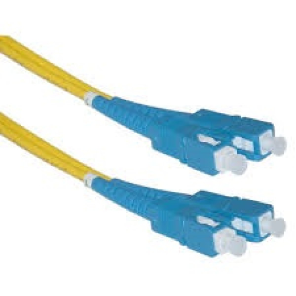 Коммутационный шнур оптический NTSS Tight Buffer, Duplex SC/SC, OS1 9/125, PVC, 1м, цвет: жёлтый