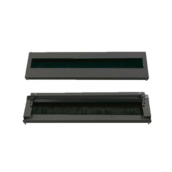 Фальш-панель Zpas, неперфорированная, с щеточным вводом, 3HU, 800 мм, для шкафов SZB, SZBR, SZBD, SZBSE, OTS1, металл, 1 шт, цвет: чёрный