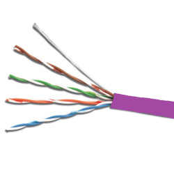 Кабель витая пара Siemon Premium, U/UTP, 4 пар., кат. 5е, 160МГц, d 5 мм , AWG24, LSZH, 305м, бухта, цвет: фиолетовый