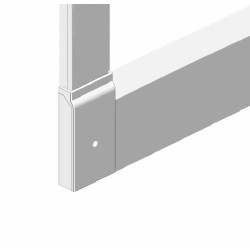 Т-образный отвод Efapel Серия 10, угловой для мини-канала, 110х20, цвет: белый