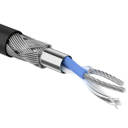 Кабель интерфейсный промышленный Rexant, SF/UTP, 1 пар., кат. 5е, PE, 305м, бухта, снаружи зданий, цвет: чёрный, D 6,5