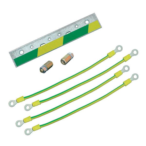 Комплект заземления Zpas, для шкафов SU, цвет: зеленый, (шина, кабель, болты)