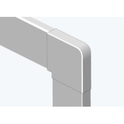Плоский угол Efapel Серия 10, 90 град для мини-канала, 75х20, цвет: белый