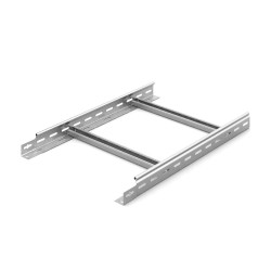 Лестничный лоток DKC, трубчатый борт, усиленный, перфорированный, 400х50х3000 (ШхВхД), толщина: 1,5 мм, сталь, м. Сендзимира