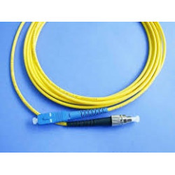 Коммутационный шнур оптический NTSS Tight Buffer, Simplex FC/SC, OS1 9/125, PVC, 2м, чёрный хвостовик, цвет: жёлтый