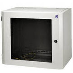 Шкаф телекоммуникационный настенный Zpas SU, 19, 18U, 871х600х600 (ВхШхГ), дверь: стекло, сварной, цвет: серый, (с открывающимися стенками (собранный))