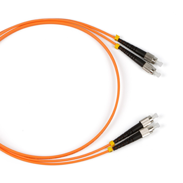 Коммутационный шнур оптический Hyperline, Duplex FC/FC, OM1 62,5/125, LSZH, 1м, d 2мм, чёрный хвостовик, цвет: оранжевый