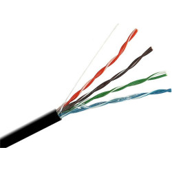 Кабель витая пара Lanmaster, F/UTP, 4 пар., кат. 5е, 200МГц, d 6,1 мм , AWG24, PE, 305м, бухта, цвет: чёрный