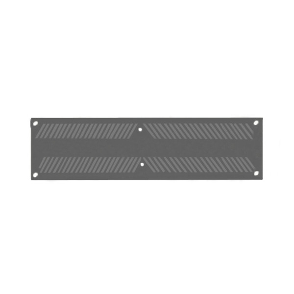 Фальш-панель Canovate, перфорированная, 19, 2HU, 483х9 (ШхГ), плоская, для шкафов, металл, цвет: чёрный