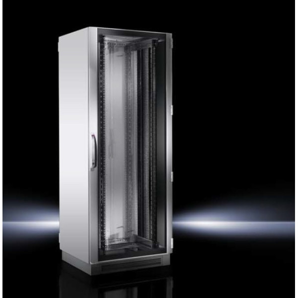 Шкаф телекоммуникационный напольный Rittal TS IT, IP55, 38U, 1800х600х600 (ВхШхГ), дверь: стекло, задняя дверь: двойная распашная, перфорация, цвет: серый, (5527131)