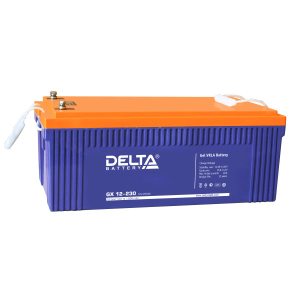 Аккумулятор для ИБП Delta Battery GX, 269х520х208 (ШхГхВ), необслуживаемый электролитный, цвет: синий, (GX 12-230)