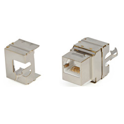 Модуль универсальный Hyperline, keystone, 1хRJ45, 180°, кат. 6, экр., 1 шт, цвет: белый