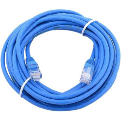 Шнур коммутационный TWT, неэкранированный, RJ45/RJ45, кат. 5е, PVC, 3м, голубой