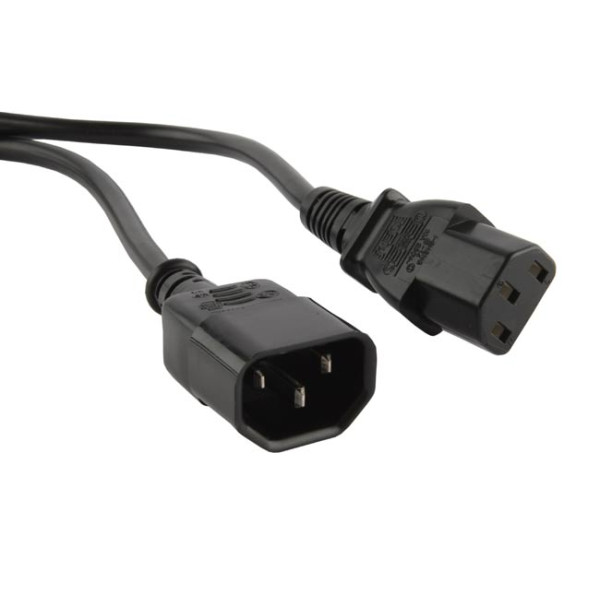 Шнур для блока питания Hyperline, IEC 60320 С13, вилка IEC 60320 С14, 1.8 м, 10А