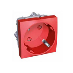 Розетка электрическая Schneider Electric Altira , 2к+З, 16А, 45x45, шторки защитные, цвет: красный Розетка электрическая Schneider Electric Altira , 2к+З, 16А, 45x45, шторки защитные, цвет: красный