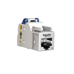 Модуль универсальный Schneider Electric, keystone, 1хRJ45, 180°, кат. 6A, экр., 12 шт, цвет: белый