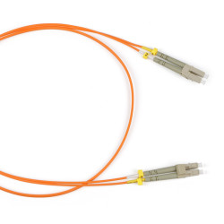 Коммутационный шнур оптический Hyperline, Duplex LC/LC, OM2 50/125, LSZH, 5м, d 2мм, серый хвостовик, цвет: оранжевый