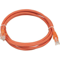 Шнур коммутационный Lanmaster, неэкранированный, RJ45/RJ45, кат. 6, LSZH, 3м, оранжевый