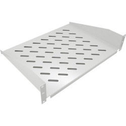 Полка Canovate, перфорированная, консольная, 2U, 483х400 (ШхГ), нагрузка до 25 кг, для шкафов и стоек Canovate, крепеж, цвет: серый