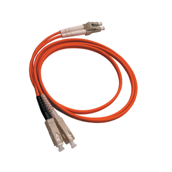 Коммутационный шнур оптический Hyperline, Duplex LC/SC, OM2 50/125, LSZH, 3м, d 2мм, серый хвостовик, цвет: оранжевый