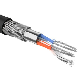 Кабель интерфейсный промышленный Rexant, SF/UTP, 2 пар., кат. 5е, PE, 305м, бухта, снаружи зданий, цвет: чёрный, D 6,5