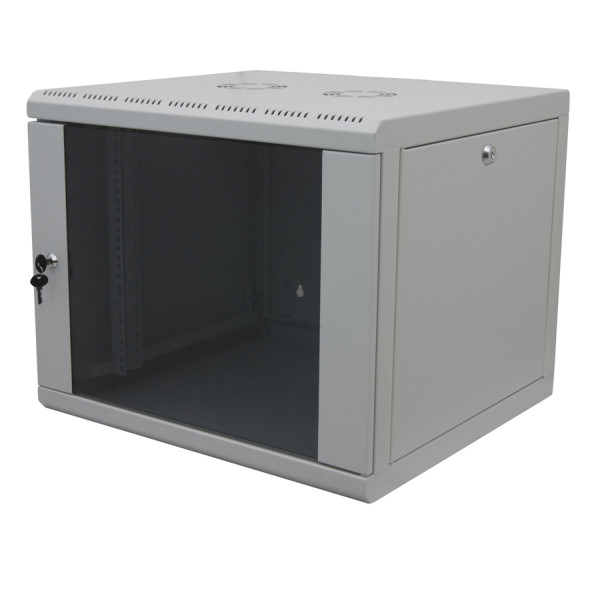 Шкаф телекоммуникационный настенный Canovate WSO, 19, 6U, 366х600х400 (ВхШхГ), дверь: стекло, разборный, цвет: серый, (боковые панели открываются наружу)