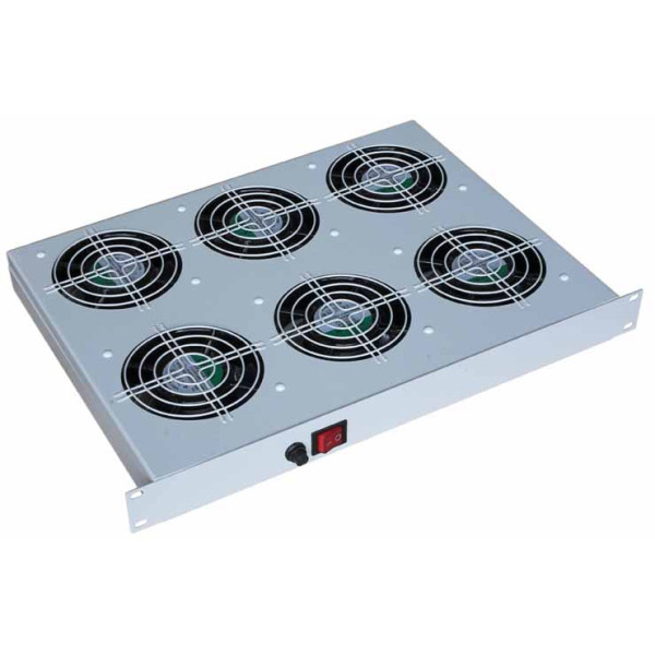 Вентиляторный модуль Zpas, 19, 45U, 482х350 (ШхГ), вентиляторов: 6, 40 дБ, для шкафов, цвет: серый